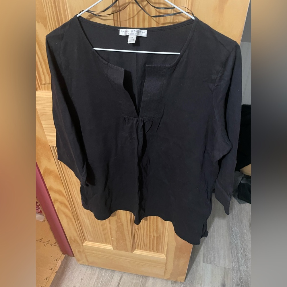 Sarah Spencer Black Blouse